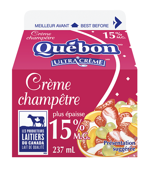 Québon crème champêtre 15 % 237 ml