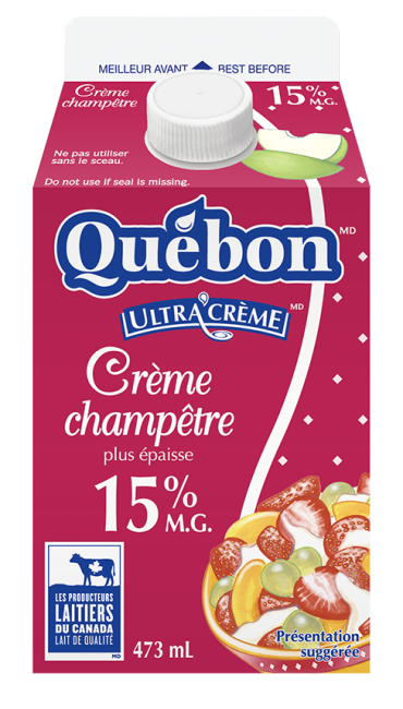 Québon Crème champêtre 15 % 473 ml
