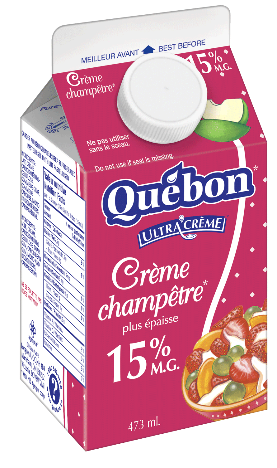 Crème champêtre 15 % | Québon