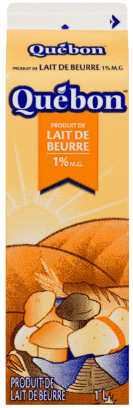 Lait de beurre 1 % Québon