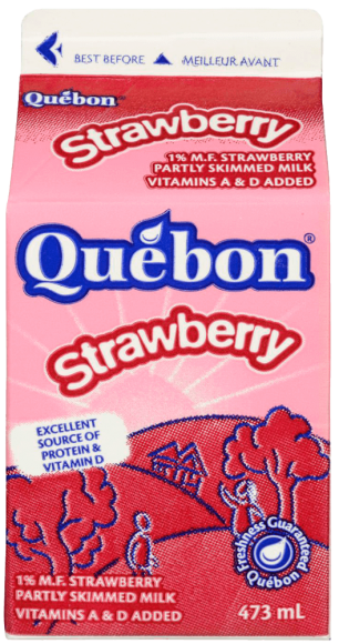Québon 1% Strawberry Milk