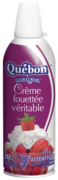 Crème fouettée 20 % (aérosol) Québon