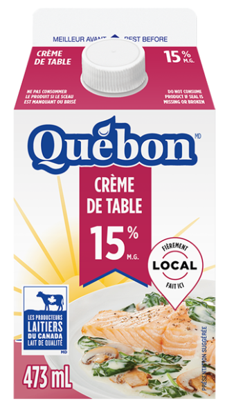 Crème de table 15 % Québon