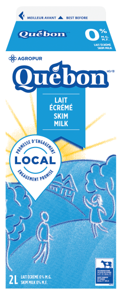 Lait blanc écrémé Québon