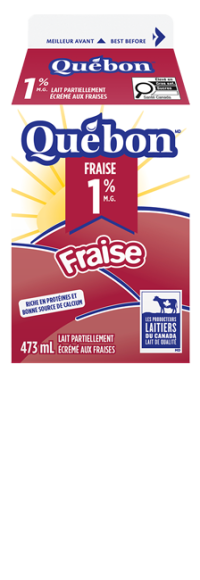 Lait aux fraises 1 % Québon