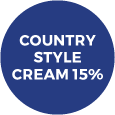 15% Country Style Cream Badge
