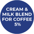 5% Cream & Milk Blend for Coffee Badge