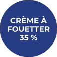 Badge crème à fouetter 35 % 