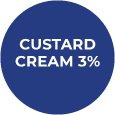 3% Custard Cream Badge