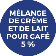 Badge mélange de crème et de lait pour café 5 % 