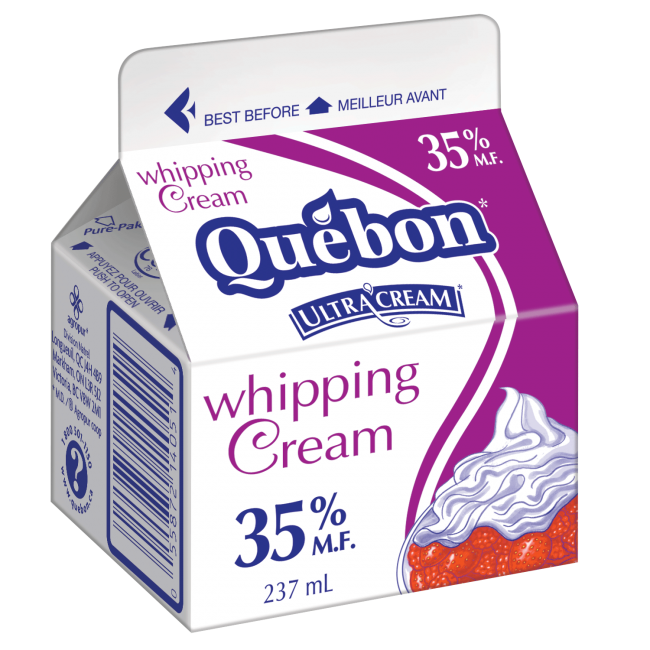 Québon Whipped Cream 35% 237 mL