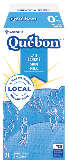 Québon Skim White Milk 2 L
