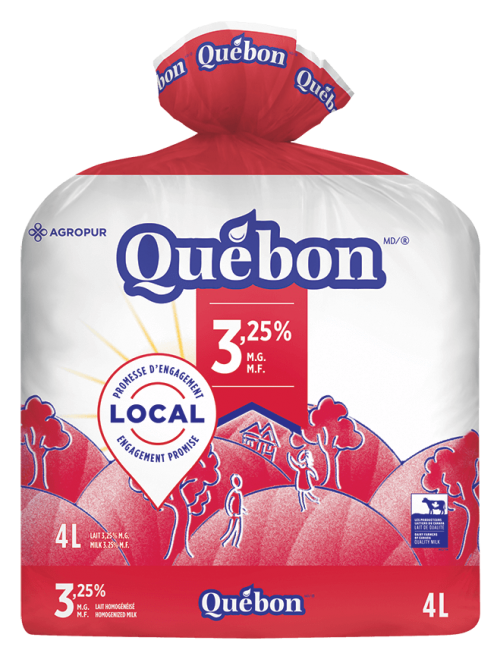 Lait 3.25% 4 L Québon