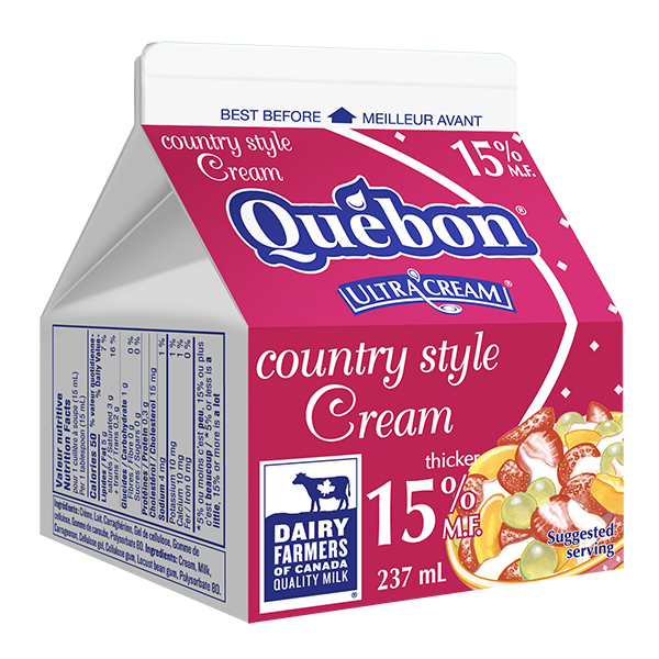 Québon 15 % country style cream 237 ml