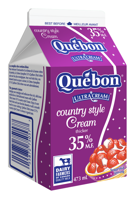 Québon 35% country style cream 473 ml