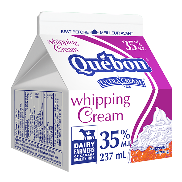 Québon Whipped Cream 35% 237 mL