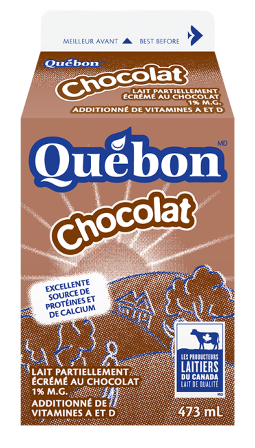  Québon lait au chocolat 1% 473ml