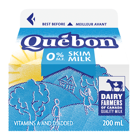 Québon Skimmed white milk 200ml