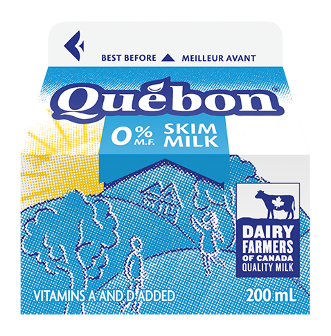 Québon Skimmed white milk 200ml