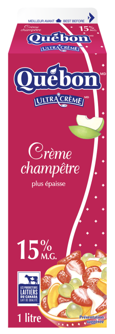 Crème champêtre 15 % 1 L Québon