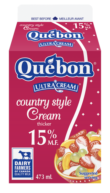 Québon 15 % country style cream 473 ml