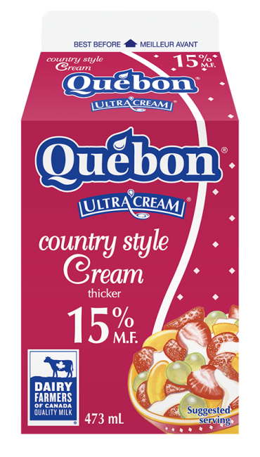 Québon 15 % country style cream 473 ml