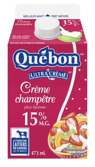 Québon Crème champêtre 15 % 473 ml