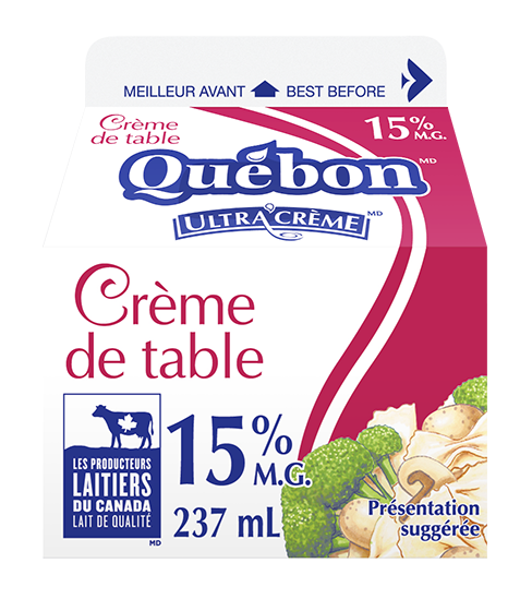 Crème de table 15 % Québon