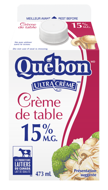 Crème de table 15 % Québon