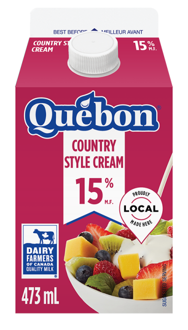 Québon 15 % country style cream 473 ml