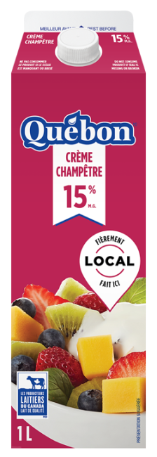 Crème champêtre 15 % 1 L Québon