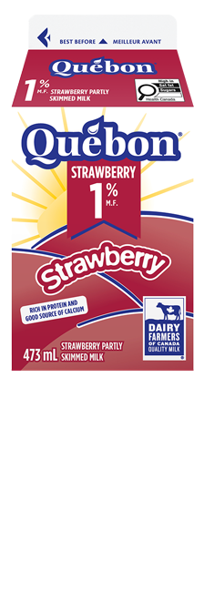 Québon Strawberry milk 1% 473ml