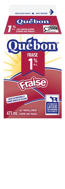 Québon lait au Fraise 1% 473ml