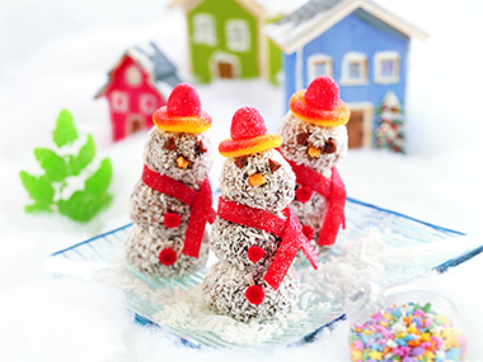 Chocolate Truffle Snowmen